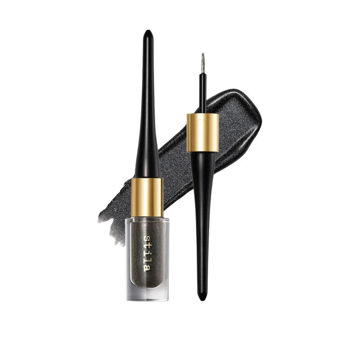 Stila Stay All Day Inkwear Liquid Liner Midnight Hour -sparkle- with swatch