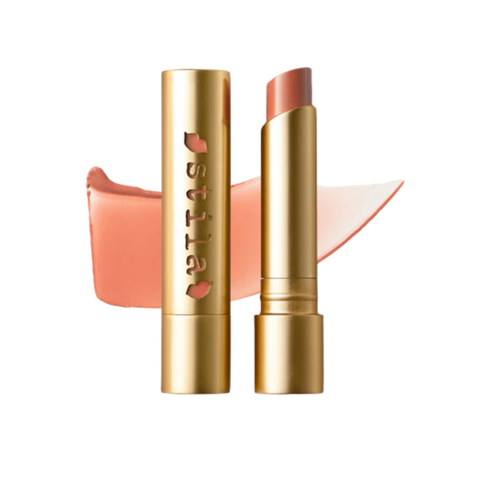 Stila Heaven's Dew Honey Glow Balm Pretty Peachy with swatch