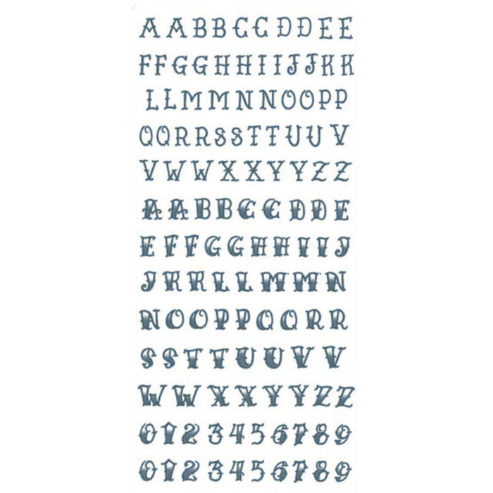 Tinsley Transfer Tattoo FX Knuckles - Traditional Alphabet & Numbers
