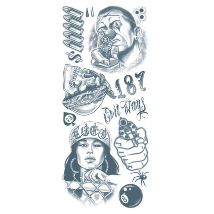 Tinsley Transfer Tattoo FX Prison - Thug 18 & Life