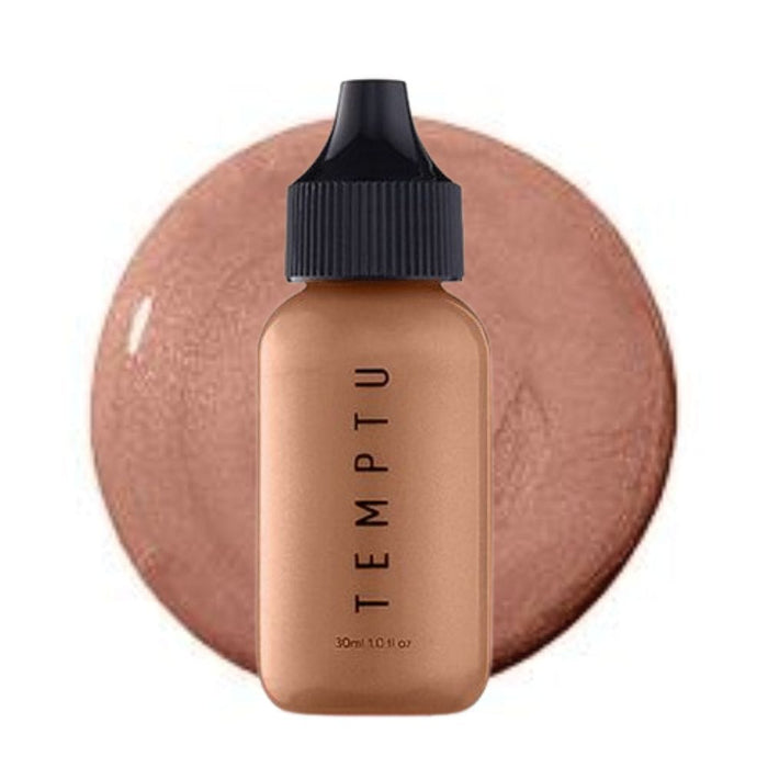 Temptu Perfect Canvas Airbrush Highlighter rose gold with swatch