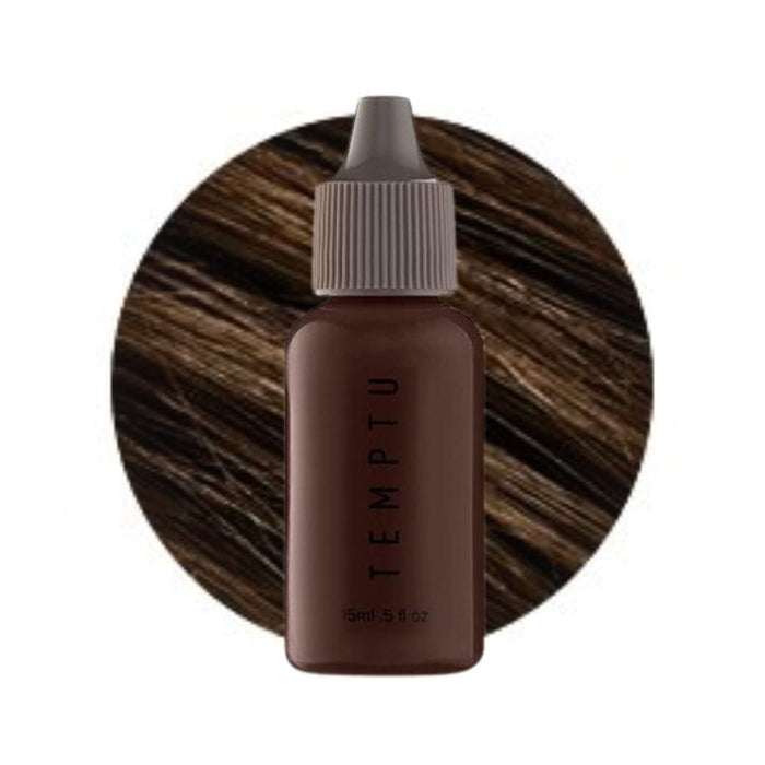 Temptu Airbrush 24 Hour Root Touch Up & Hair Color .5oz Ash Brown with swatch