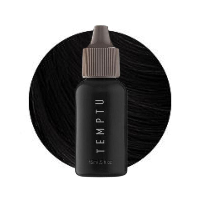 Temptu Airbrush 24 Hour Root Touch Up & Hair Color .5oz Jet Black with swatch