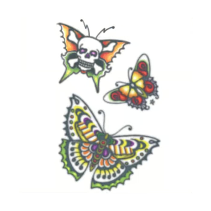 Butterflies 1960 – Vintage Temporary Tattoo with white background