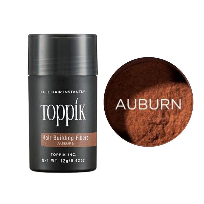 Toppik Hair Fiber 12g Auburn with swatch