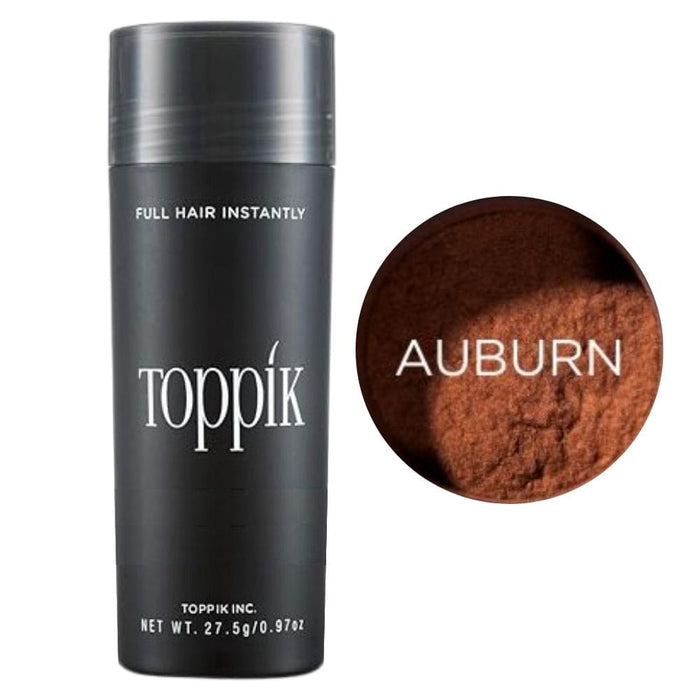 Toppik Hair Fiber 27.5g Auburn with swatch