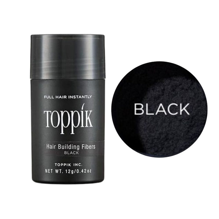 Toppik Hair Fiber 12g Black with swatch