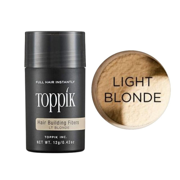 Toppik Hair Fiber 12g Light Blonde with swatch