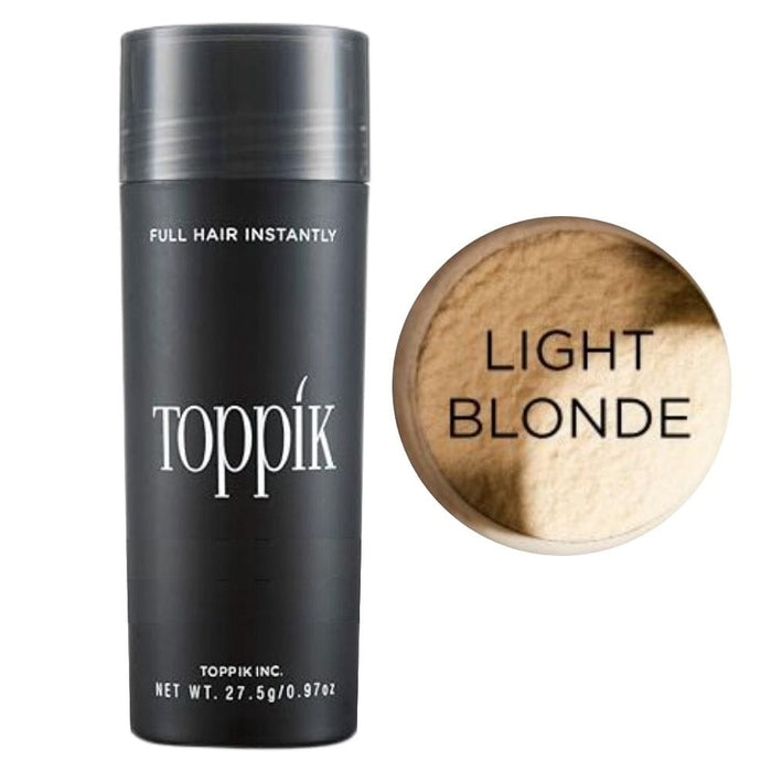 Toppik Hair Fiber 27.5g Light Blonde with swatch