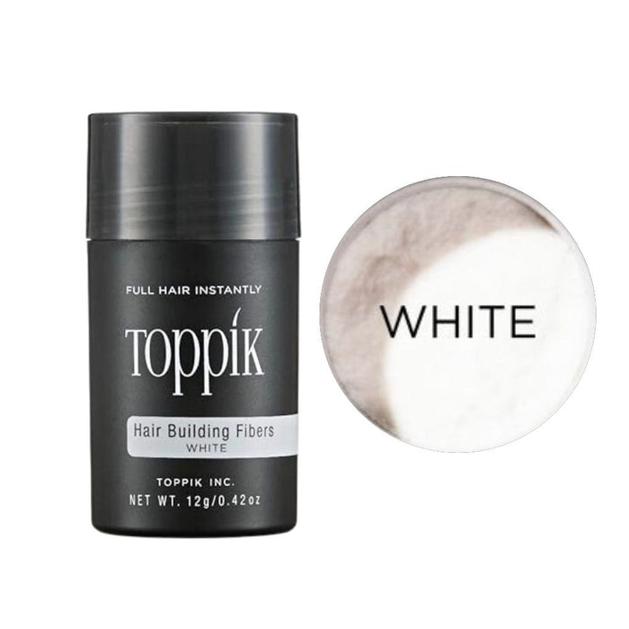 Toppik Hair Fiber 12g White with swatch