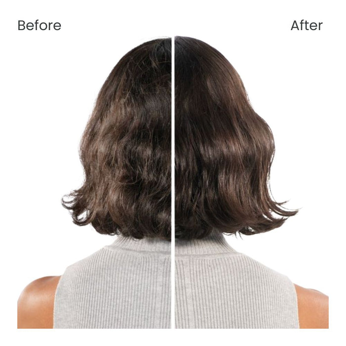 Virtue Overnight Scalp & Hair Elixir before and after split