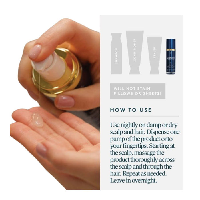 Virtue Overnight Scalp & Hair Elixir how to use