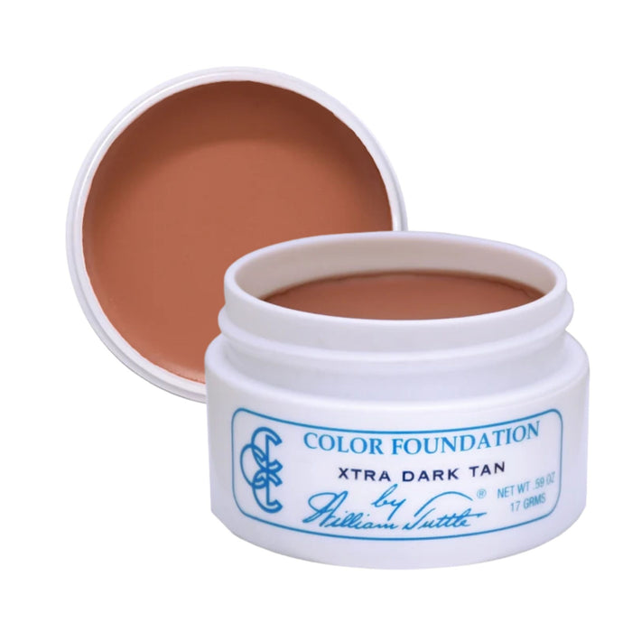 William Tuttle Creme Color Foundation Xtra Dark Tan 17g jar