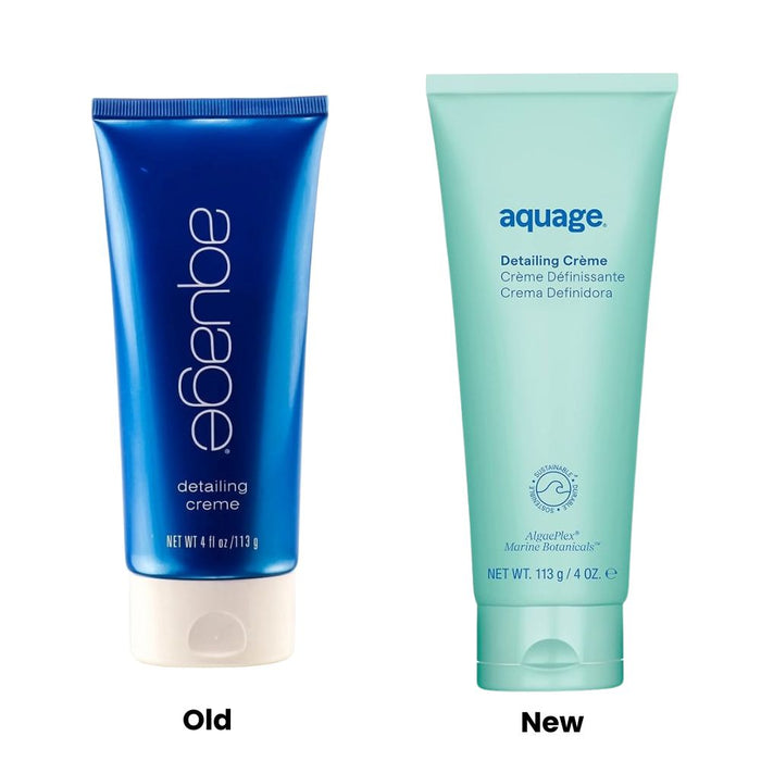 Aquage Detailing Creme side-by-side of old and new packaging