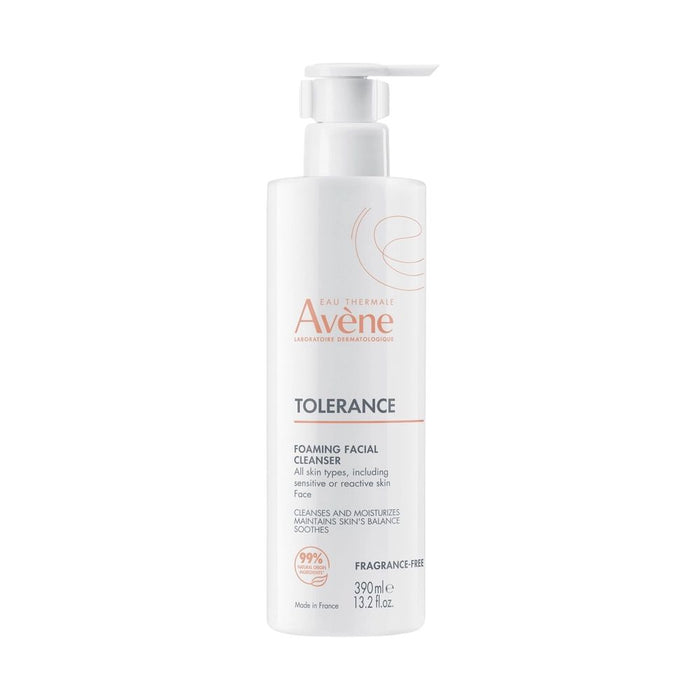 Avene Tolerance Foaming Facial Cleanser 13.2oz bottle with pump cap top