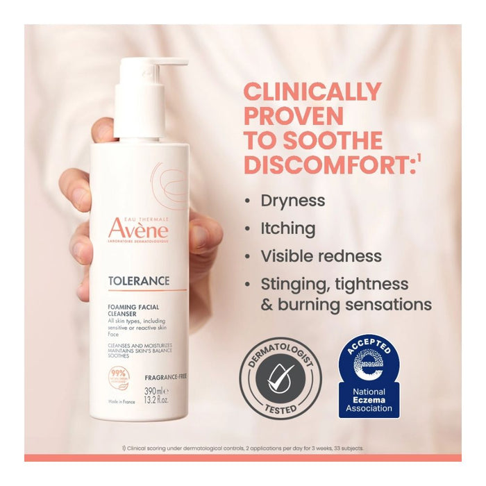 Avene Tolerance Foaming Facial Cleanser main benefits