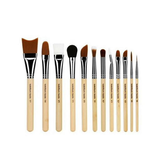Bdellium SFX Brush Set 12 pc. with Double Pouch (2nd Collection) Flat Lay