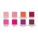 Ben Nye Vivid Blush Palette STP-65 swatches with shade names
