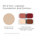 Ben Nye PK-0 Fair Lightest personal makeup kit with creme foundation and contour palette