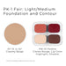 Ben Nye PK-1 Fair Light Medium personal makeup kit with creme foundation and contour palette