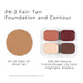 Ben Nye PK-2 Fair Tan personal makeup kit with creme fondation and contour palette
