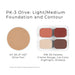 Ben Nye PK-3 Olive Light Medium personal makeup kit with creme foundation and contour palette