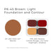 Ben Nye PK-45 Brown Light personal makeup kit with creme foundation and contour palette