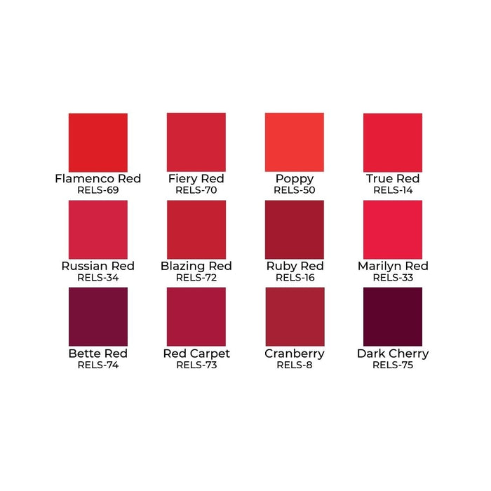 Ben Nye STP-35 All Red Lip Colors Palette Color List 