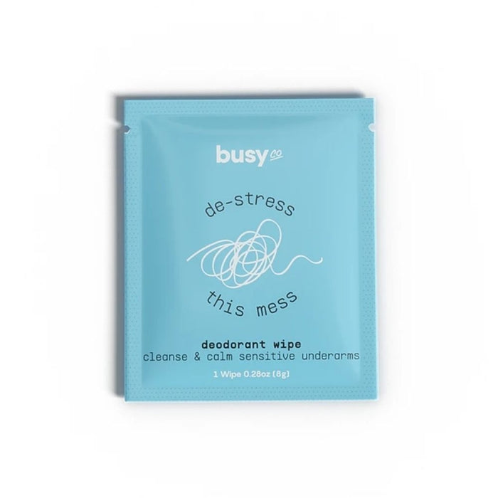 Busy Co Calm Deodorant Wipes 15 Biodegradable Wipes Single 
