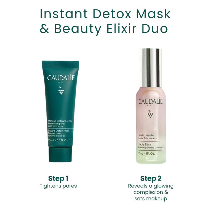 Caudalie Beauty Elixir & Detox Mask Duo Gift Set