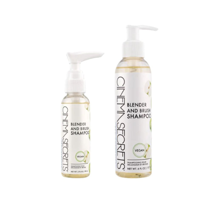 Cinema Secrets Blender And Brush Shampoo 2oz and 6oz pump top bottles