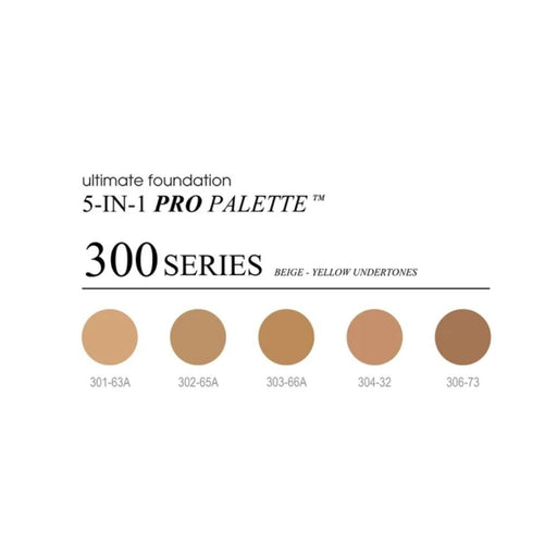 Cinema Secrets Ultimate Foundation 5 in 1 Pro Palette 300 Series Color List 