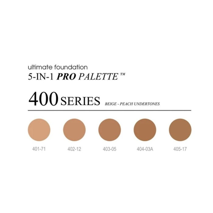 Cinema Secrets Ultimate Foundation 5 in 1 Pro Palette 400 Series Color List 