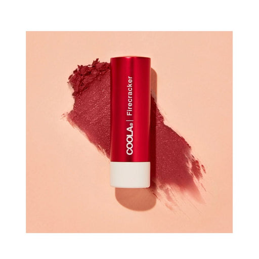 Coola Tinted Mineral Liplux Lip Balm Sunscreen Firecracker Swatch