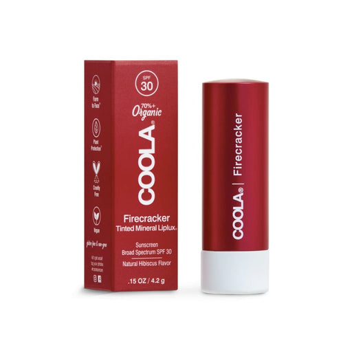 Coola Tinted Mineral Liplux Lip Balm Sunscreen Firecracker