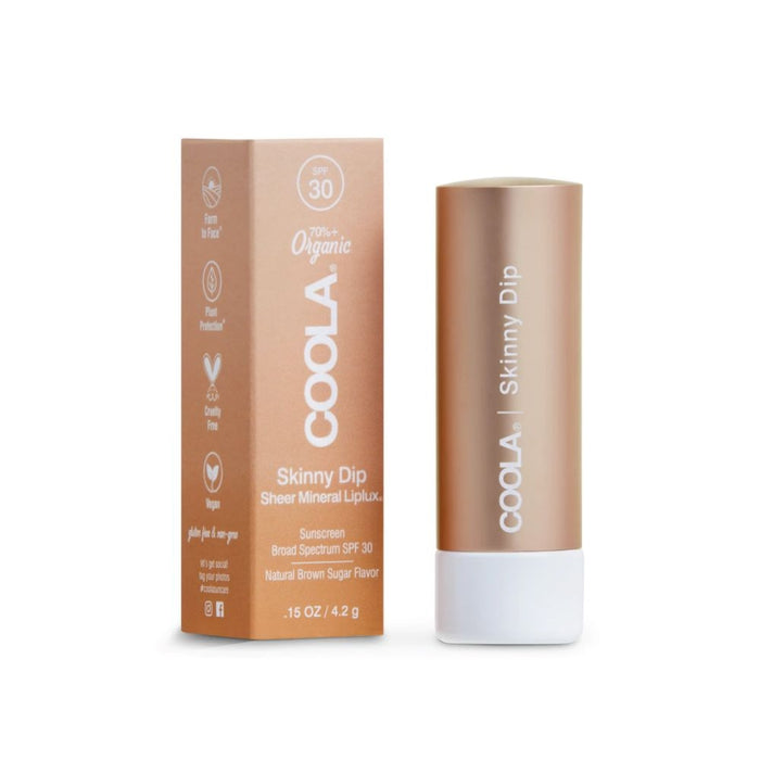 Coola Tinted Mineral Liplux Lip Balm Sunscreen Skinny Dip