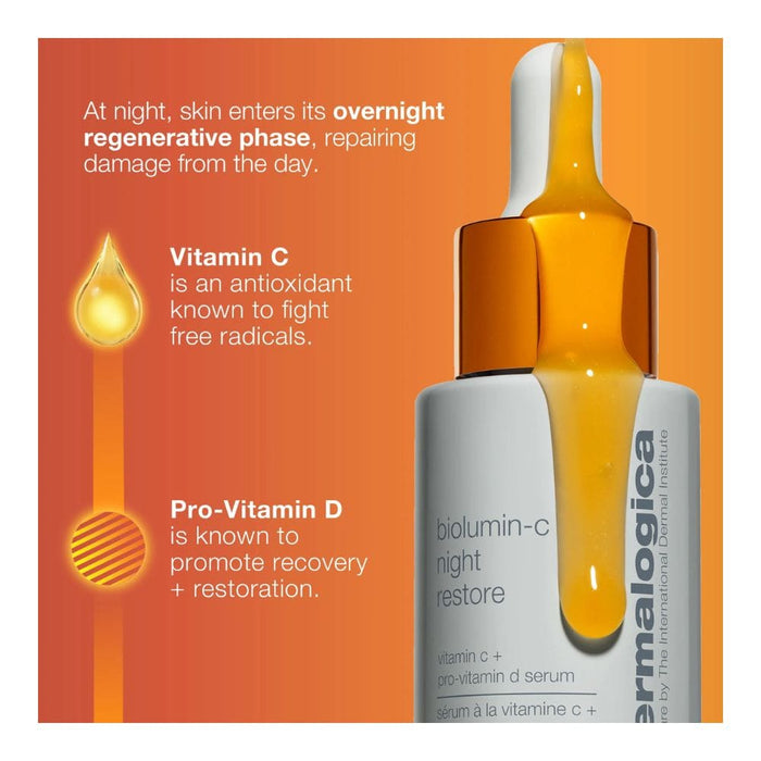 Dermalogica Biolumin-C Night Restore Serum key vitamin benefits