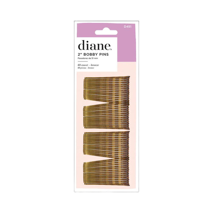 Diane 2" Bobby Pins 60 Count Bronze