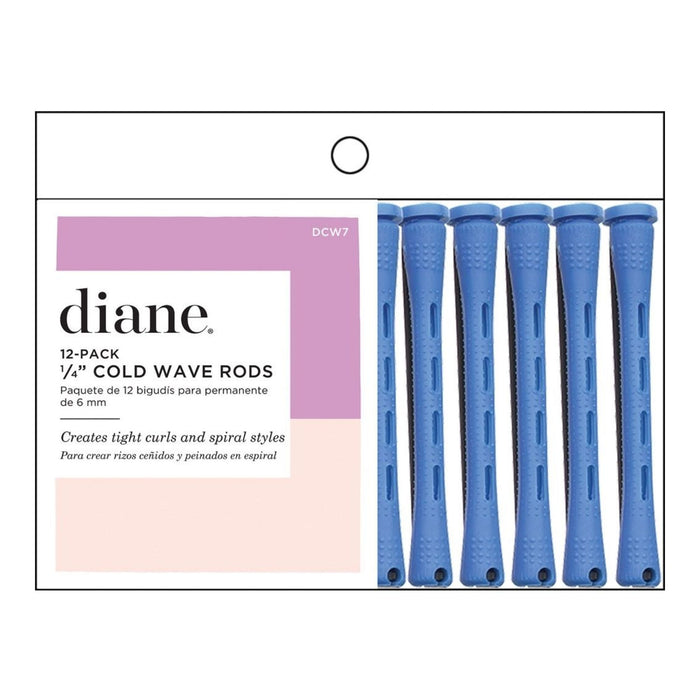 Diane Cold Wave Rods 1/4" Blue - 12 Pack
