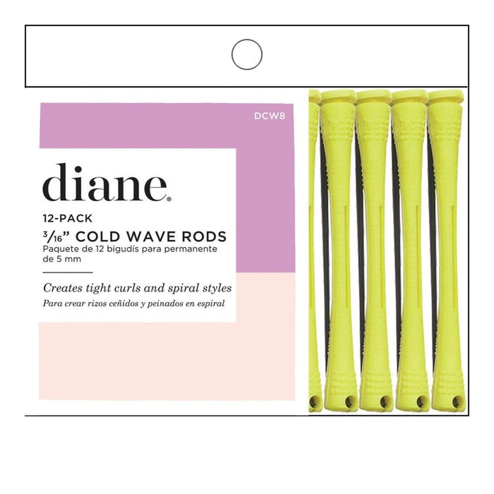 Diane Cold Wave Rods 3/16" Yellow - 12 Pack 