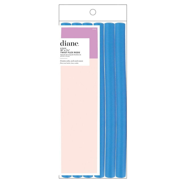 Diane Twist Flex Rods (10" x 9/16") Blue - 6 Pack