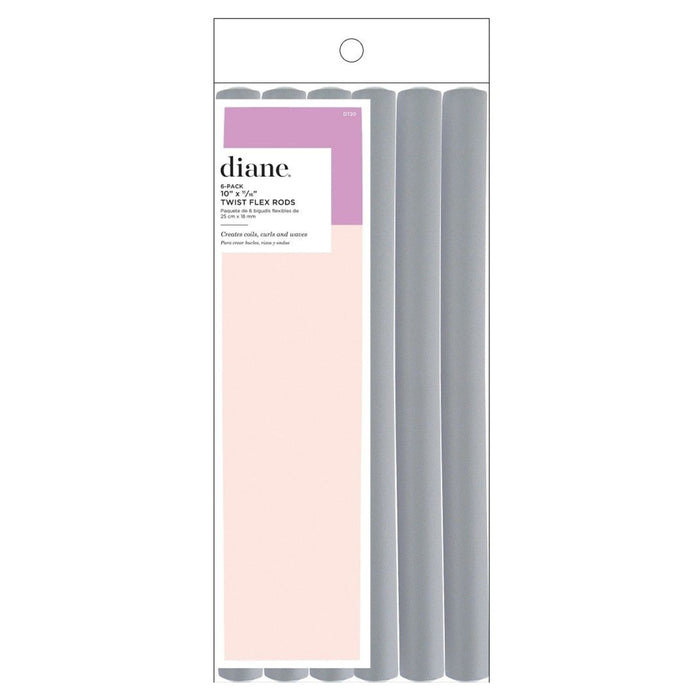 Diane Twist Flex Rods (10" x 11/16") Grey - 6 Pack