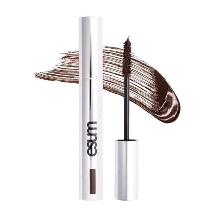 Esum The Mascara Ultra Volume + Defining Length Brown Jasper with swatch