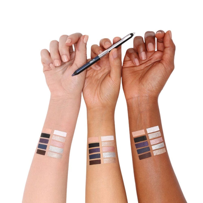 Esum Dual Eye Pencil arm swatches on different skintones