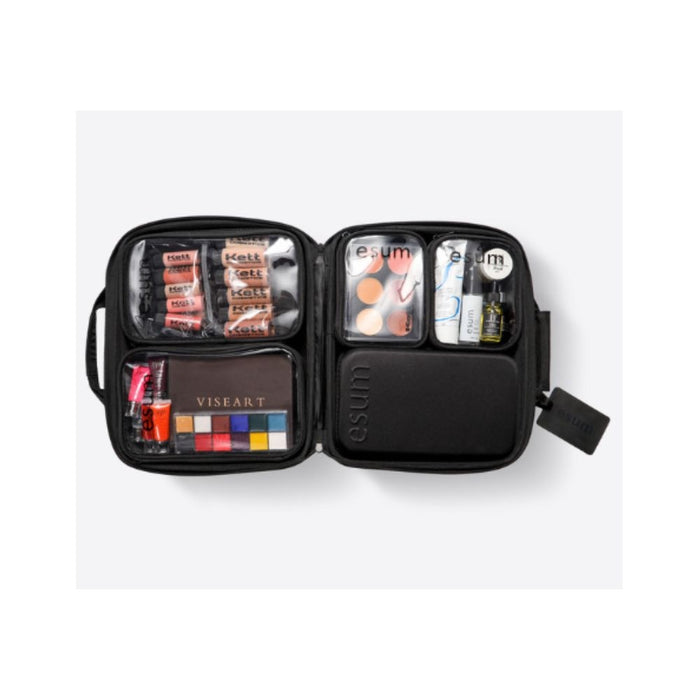 Esum Pro Makeup Kit Bag Open Pouches with Makeup