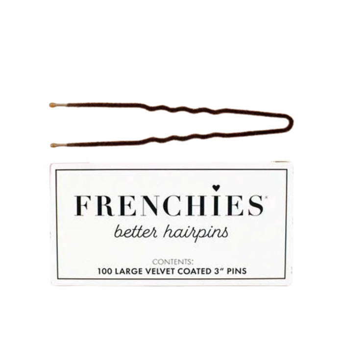 Frenchies Hair Pins 100ct 3" box brown with pin above 