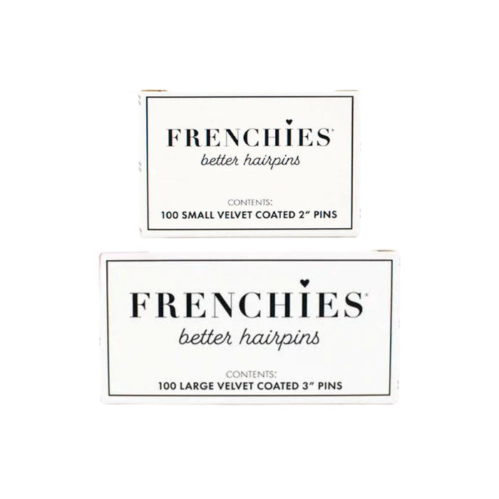 Frenchies Hair Pins 100ct 2" and 3" box pack shot