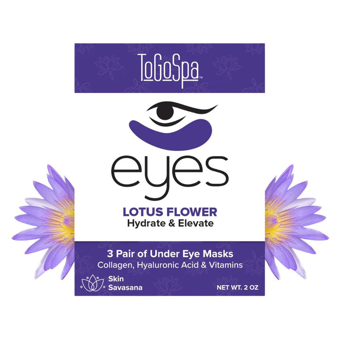 ToGoSpa Under Eye Collagen Pads (3 pack) Lotus Flower