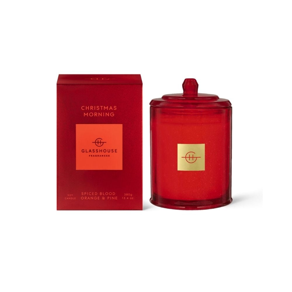 Glasshouse Fragrances Christmas Morning Soy Candle Spiced Blood
