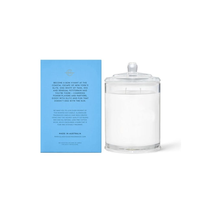 Glasshouse Fragrances The Hamptons Soy Candle Teak & Petitgrain 13.4oz 2